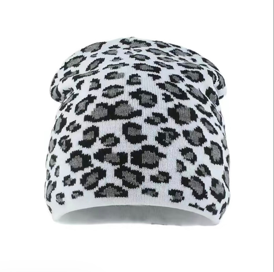 Leopard Knit beanie