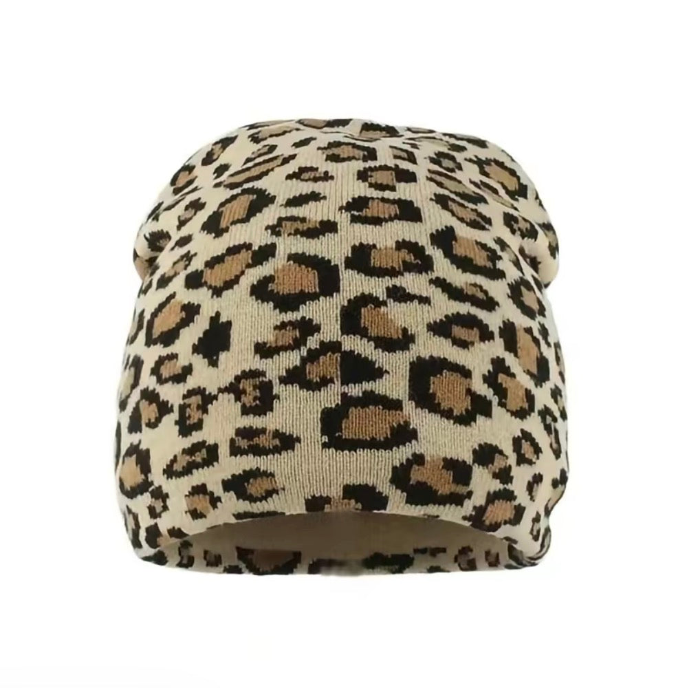 Leopard Knit beanie