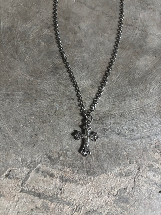 Silver cross necklace